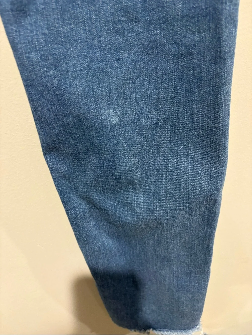 For The Republic Distressed Skinny Jeans Fray Hem Slit Size 12/30 Medium Wash